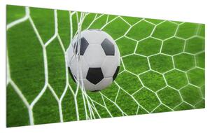 Slika nogometne lopte u mreži (120x50 cm)