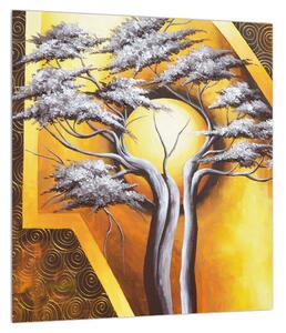 Orijentalna slika stabla i sunca (30x30 cm)