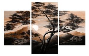 Slika stabla, planina i sunca (90x60 cm)