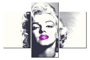 Slika Marilyn Monroe s ljubičastim usnama (90x60 cm)