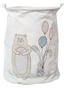 Koš za igračke i rublje s tiskom BEAR 35x45 cm, bijeli