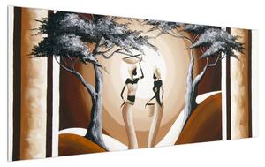 Orijentalna slika dviju žena i stabla (120x50 cm)