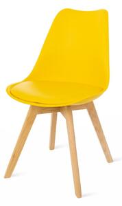Set od dvije žute stolice s nogama od bukovine Bonami Essentials Retro