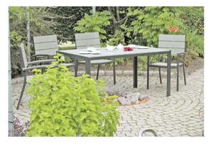 Siva metalna/plastična vrtna stolica Olivia – Garden Pleasure