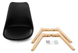 Set od dvije crne stolice s nogama od bukovine Bonami Essentials Retro