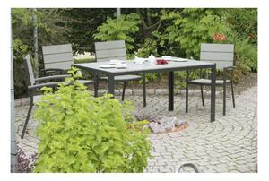Siva metalna/plastična vrtna stolica Olivia – Garden Pleasure