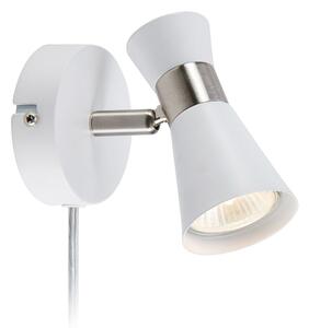Bijela zidna lampa (duljina 12 cm) Folie - Markslöjd