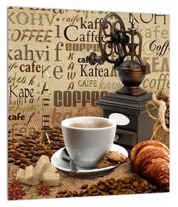Slika kave, mlinca i kroasana (30x30 cm)