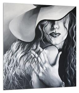 Slika žene sa šeširom (30x30 cm)