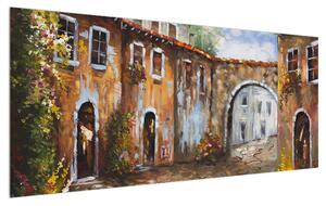 Slika oslikane mediteranske uličice (120x50 cm)