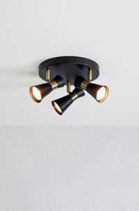 Crna stropna svjetiljka s metalnim sjenilom Folie - Markslöjd