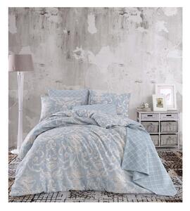 Pamučna posteljina s plahtom za bračni krevet Tender, 200 x 220 cm