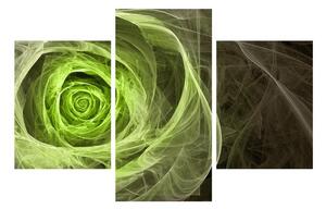 Apstraktna slika zelene ruže (90x60 cm)