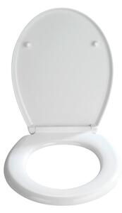 Bijelo WC sjedalo s lakim zatvaranjem Wenkoo Bilbao, 44.5 x 37 cm