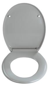 Svijetlosivo WC sjedalo s lakim zatvaranjem Wenkoo Premium Ottana, 45,2 x 37,6 cm