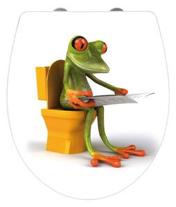 WC sjedalo s lakim zatvaranjem Wenkoo Frog News, 45 x 38,8 cm