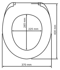 Sjedalo za toalet s lakim zatvaranjem Wenko Bellevue, 42,5 x 35,5 cm