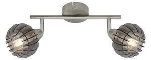 Briloner 2852- 026 - Reflektorska svjetiljka RETRO 2xE14/5,5W/230V kaučukovac