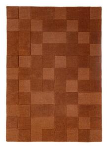 Ručno rađen vunen tepih boje terakote 200x290 cm Checkerboard – Flair Rugs