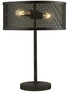 Searchlight EU2822-2BK - Stolna lampa FISHNET 2xE27/60W/230V crna
