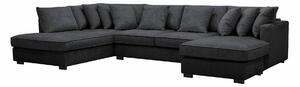 Kutna garnitura Tivsoe 106, Tamno sivo, 81x335x210cm