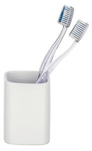 Mat bijela keramička čašica za četkice za zube Wenko Hexa