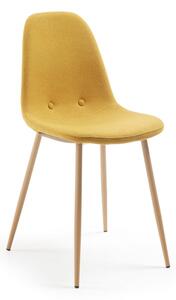 Žuta blagovaonska stolica boje senfa Kave HomeLissy