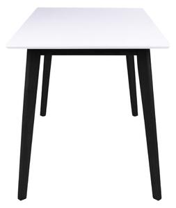 Bijeli blagovaonski stol s crnom konstrukcijom Bonami Essentials Vojens, 120 x 70 cm