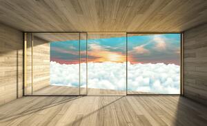 Foto tapeta - Moderna kuća - pogled na oblake (152,5x104 cm)