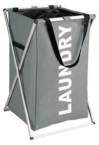 Siva korpa za prljavo rublje Wenko Uno Laundry, 52 l