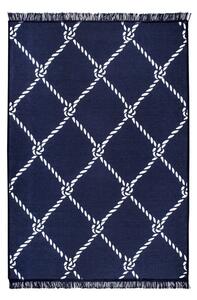 Plavo-bijeli obostrani tepih Rope, 80 x 150 cm