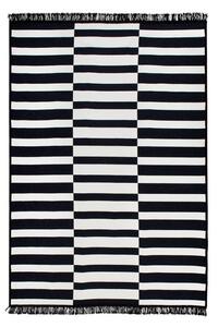 Crno-bijeli obostrani tepih Poros, 80 x 150 cm
