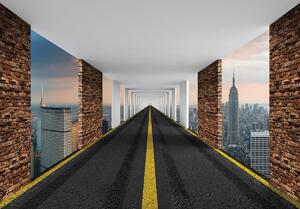 Foto tapeta - Road 3D, New York (152,5x104 cm)