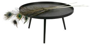Crni stolić WOOOD Mesa, Ø 78 cm