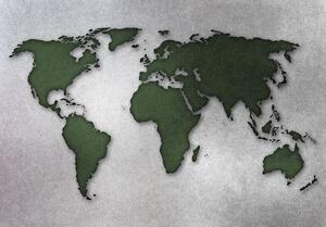 Foto tapeta - Zelena karta svijeta (152,5x104 cm)