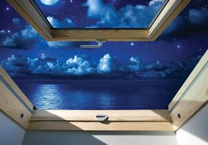 Foto tapeta - Zvjezdano nebo - pogled s prozora (152,5x104 cm)