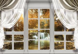 Foto tapeta - Pogled s prozora na šumu (152,5x104 cm)