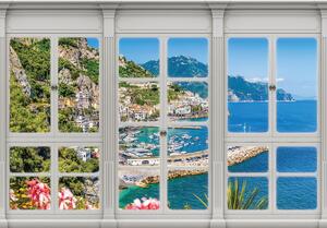 Foto tapeta - Tirkizno more - pogled s prozora (152,5x104 cm)
