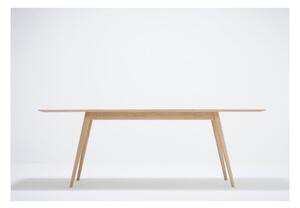 Blagovaonski stol od punog hrasta Gazzda Stafa, 220 x 90 cm
