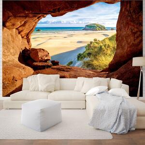Foto tapeta - Pogled na plažu iz kanjona (152,5x104 cm)
