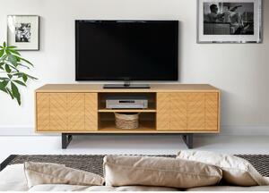 TV stol s ukrasima od hrastovog drveta Woodman Camden Herringbone