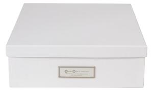 Bijela kutija za pohranu s natpisom za dokumente Bigso Box of Sweden Oskar, veličina A4