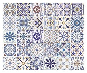 Set s 30 ukrasnih zidnih naljepnica Ambiance Tiles Azulejos Riviera, 10 x 10 cm