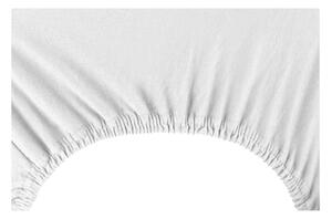 Bijela elastična posteljina DecoKing Amber Collection, 140/160 x 200 cm