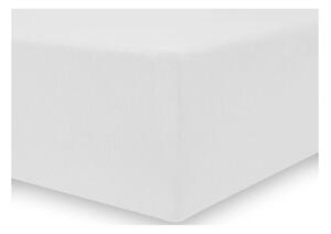 Bijela elastična posteljina DecoKing Amber Collection, 140/160 x 200 cm