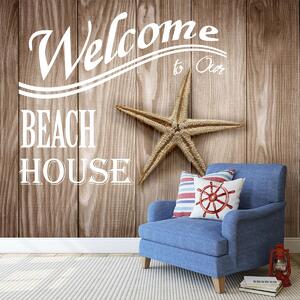 Foto tapeta - Welcome dobrodošlica - kućica na plaži (152,5x104 cm)