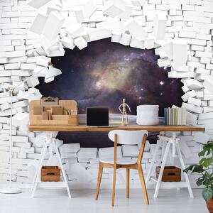 Foto tapeta - Zid od opeke i svemir (152,5x104 cm)