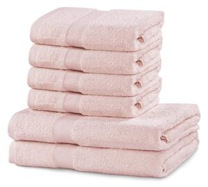 Set od 2 ružičasta velika ručnika i 4 mala ručnika DecoKing Marina