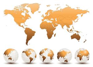 Slika globusi sa zemljovidom svijeta