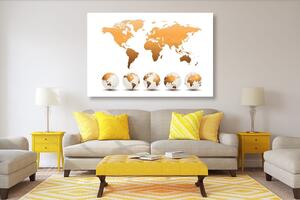Slika globusi sa zemljovidom svijeta